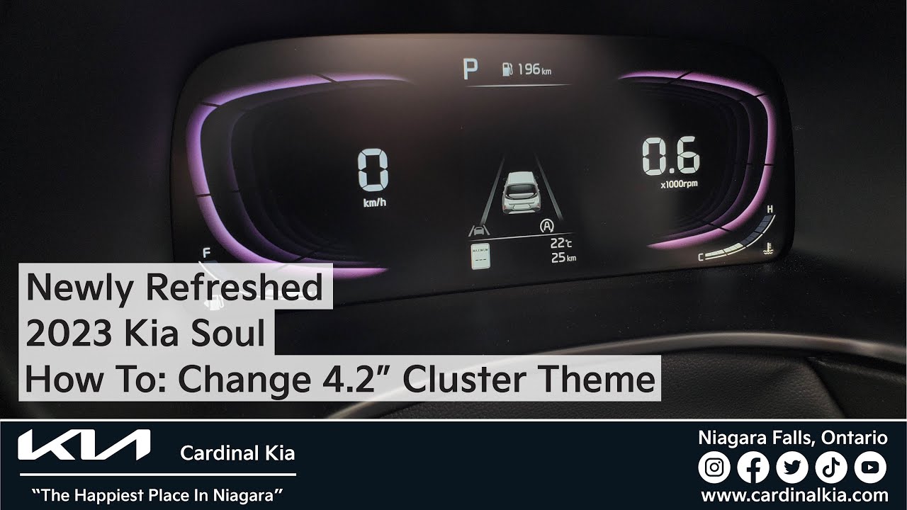 Обновленный Kia Soul 2023 года | Как изменить тему 4,2-дюймовой приборной панели!