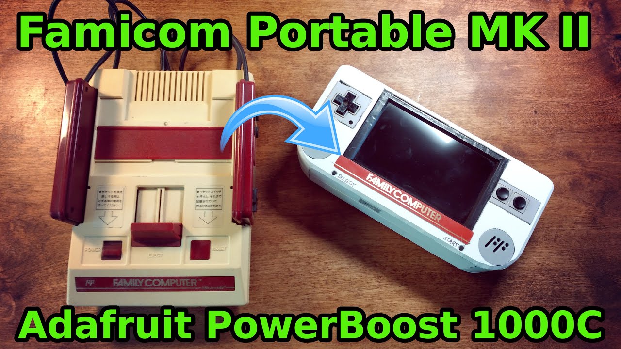 FAMICOM DIY HANDHELD MK II: Finishing my Prototype. Adafruit PowerBoost 1000C.