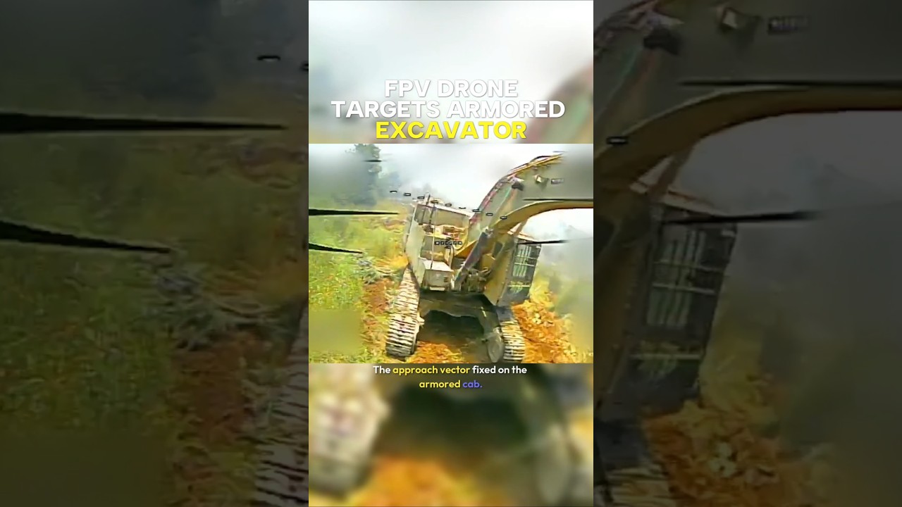 Hezbollah FPV Drone Hits Israeli Military Excavator &mdash; Majdal Zoun