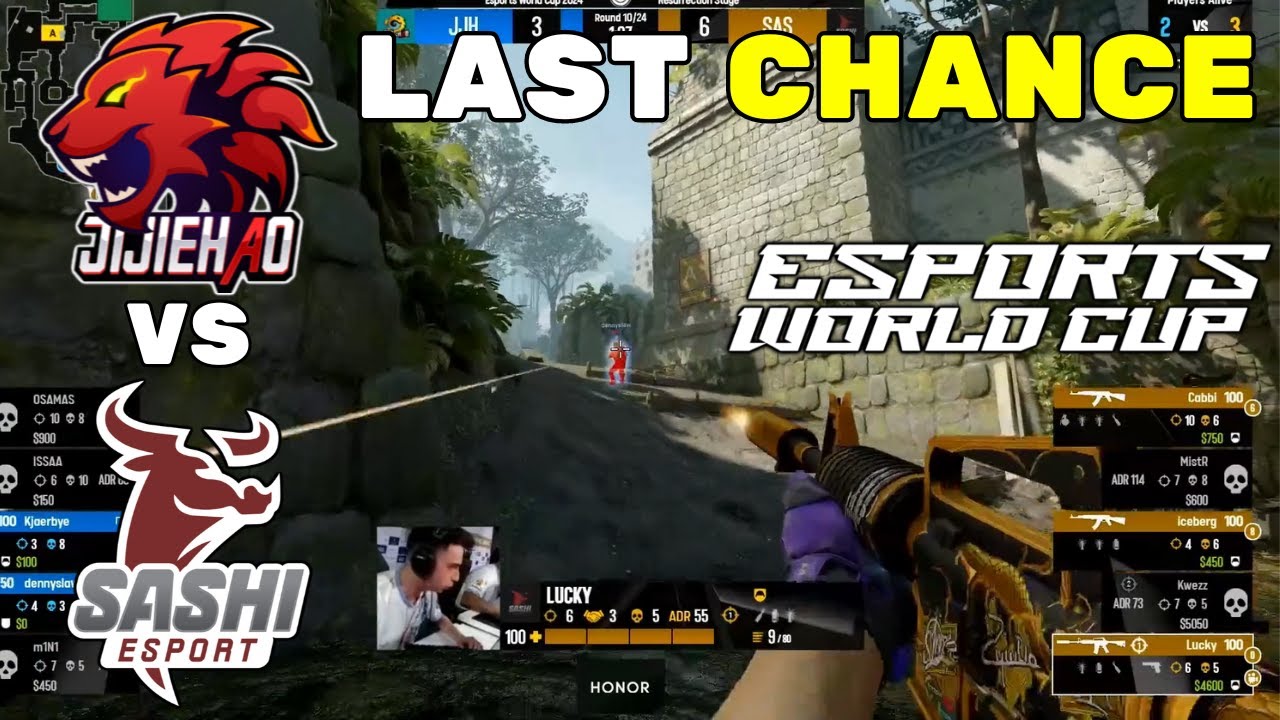 KJAERBYE IS BACK! JiJieHao vs Sashi - HIGHLIGHTS - Esports World Cup 2024 l CS2