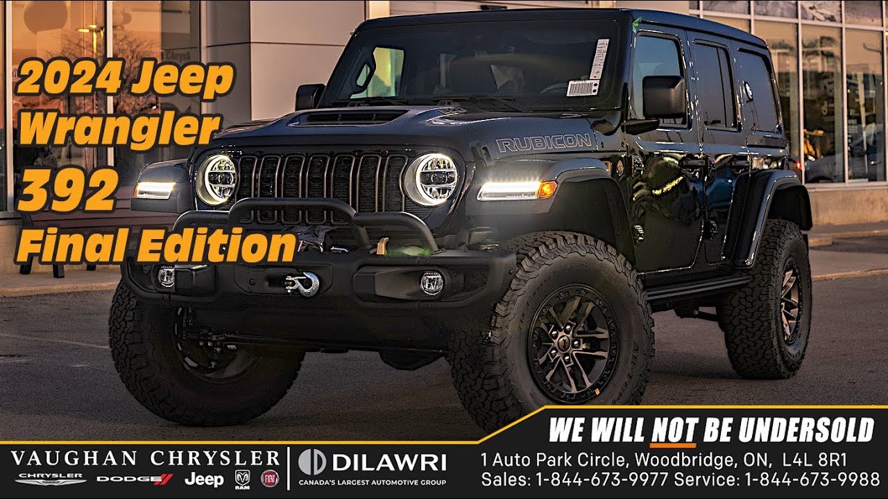 2024 Jeep WRANGLER 4-Door RUBICON 392 Final Edition - 6.4 V8 470 HP WARN Winch at Vaughan Chrysler.