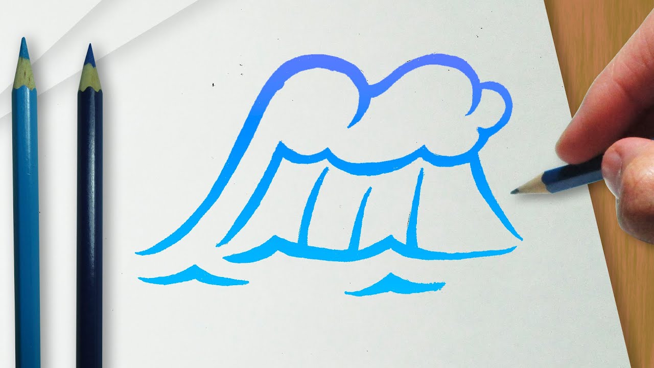 Como desenhar uma onda do mar versão tribal (tatoo)