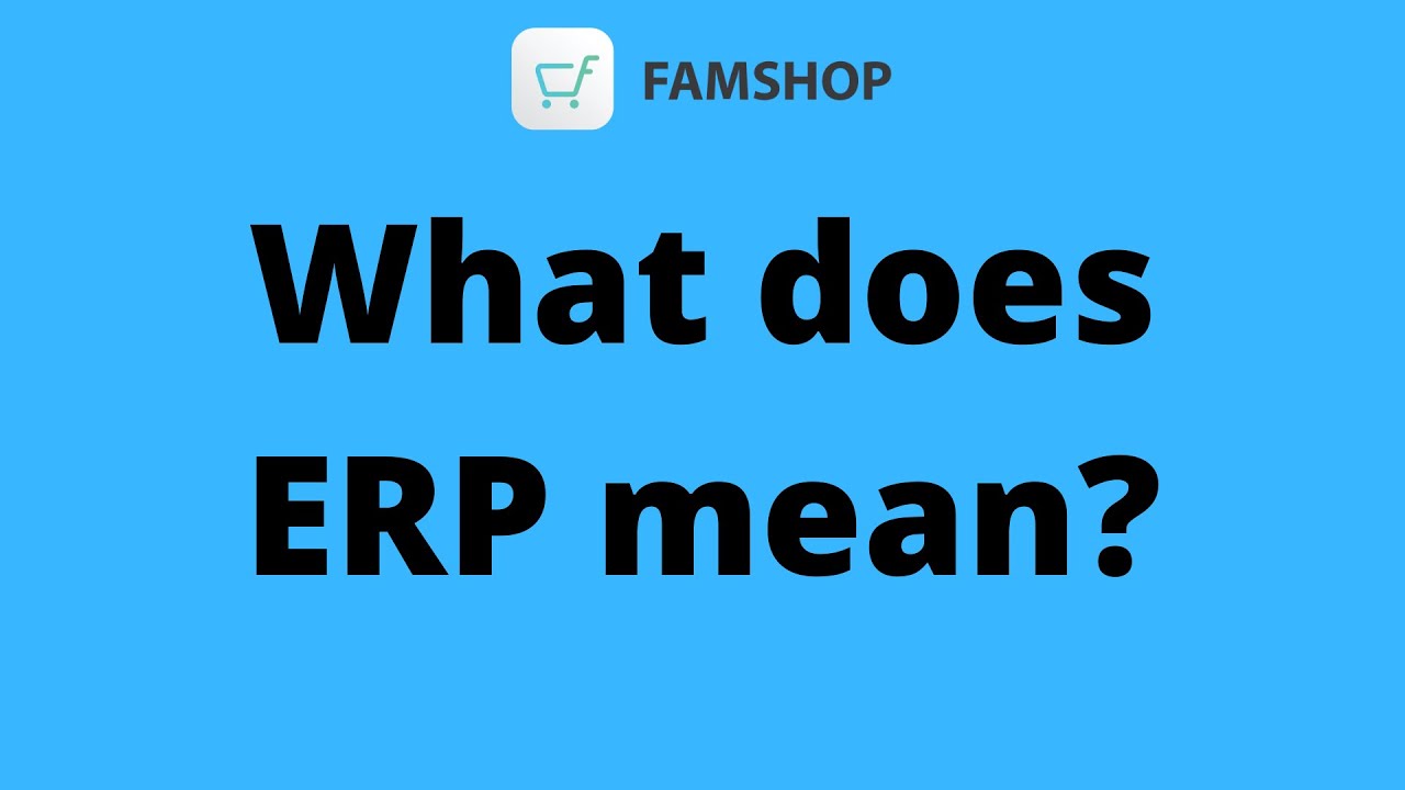 Ecommerce Automation - What does ERP mean?