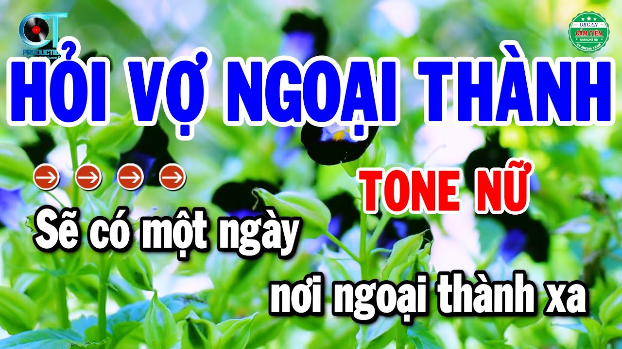 Karaoke Hỏi Vợ Ngoại Thành Tone Nữ Nhạc Sống Cha Cha Hay Nhất 2026 | Cẩm Tiên Organ