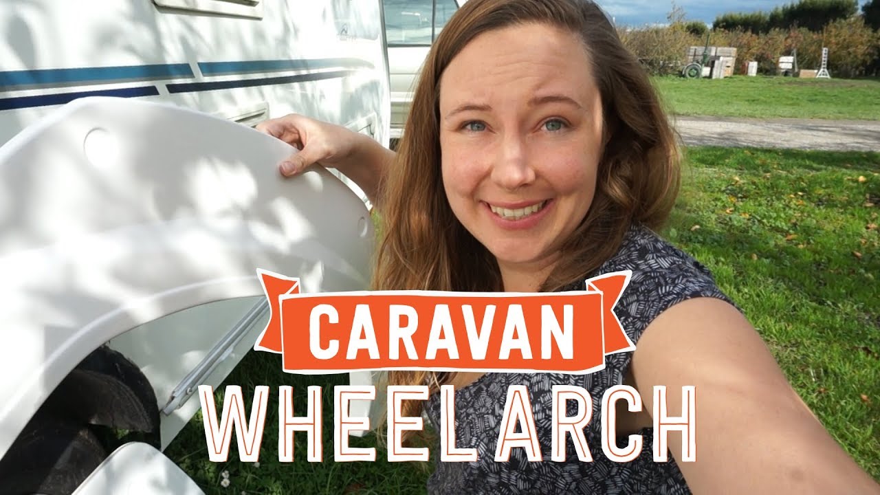 Fibreglass Caravan Wheel Arch Installed & Holes Fixed
