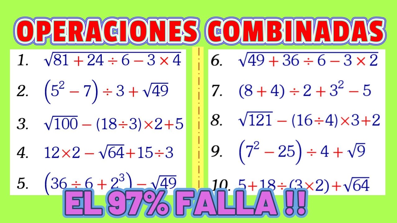 OPERACIONES COMBINADAS PARTE 1