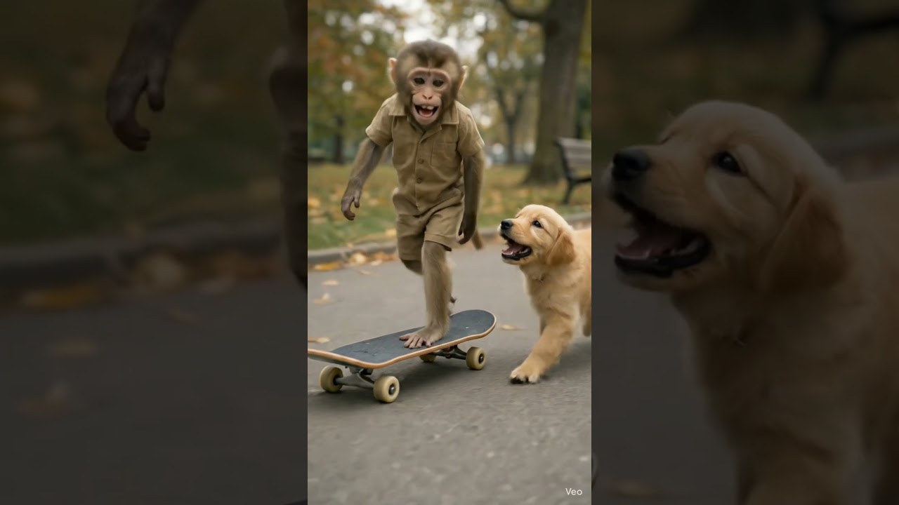 A friend like this changes everything. 🐵❤️🐶. #goldenretriever #monkeylove  #emotionalvideo