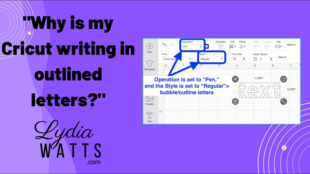 Why is my Cricut writing in bubble letters? - Writing Text in Cricut Design Space