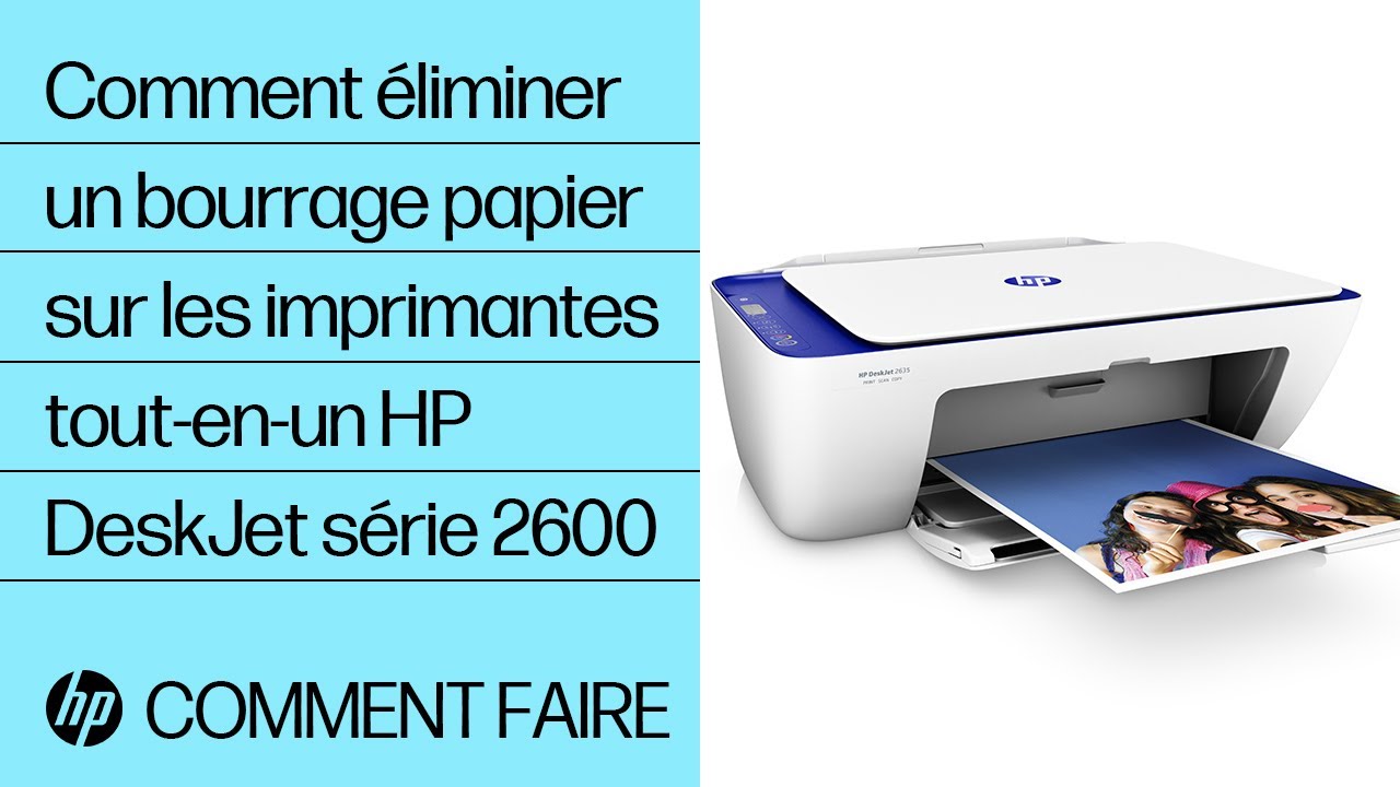 Comment éliminer un bourrage papier sur les imprimantes tout-en-un HP DeskJet série 2600
