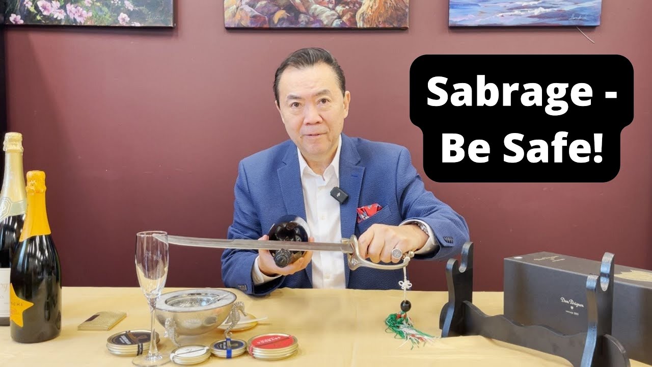 Sabering a Bottle of Champagne Tips | APWASI | Dining Etiquette | Dr. Clinton Lee