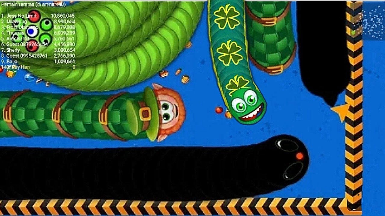 Worms Zone .io: UNLIMITED KILLS! World Record Gameplay? Snake game saamp wala game Tiger Gamer Rock