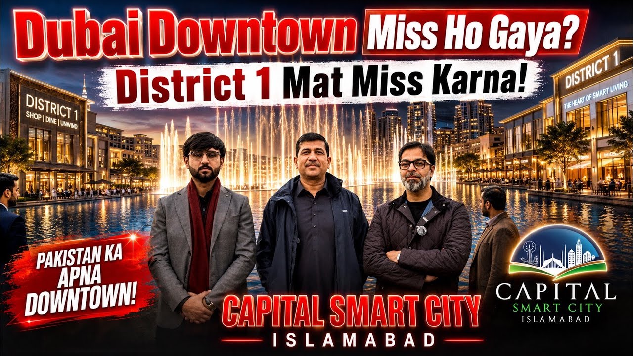 🔥 Pakistan Ka Apna Downtown! District 1 Launch in Capital Smart City Islamabad