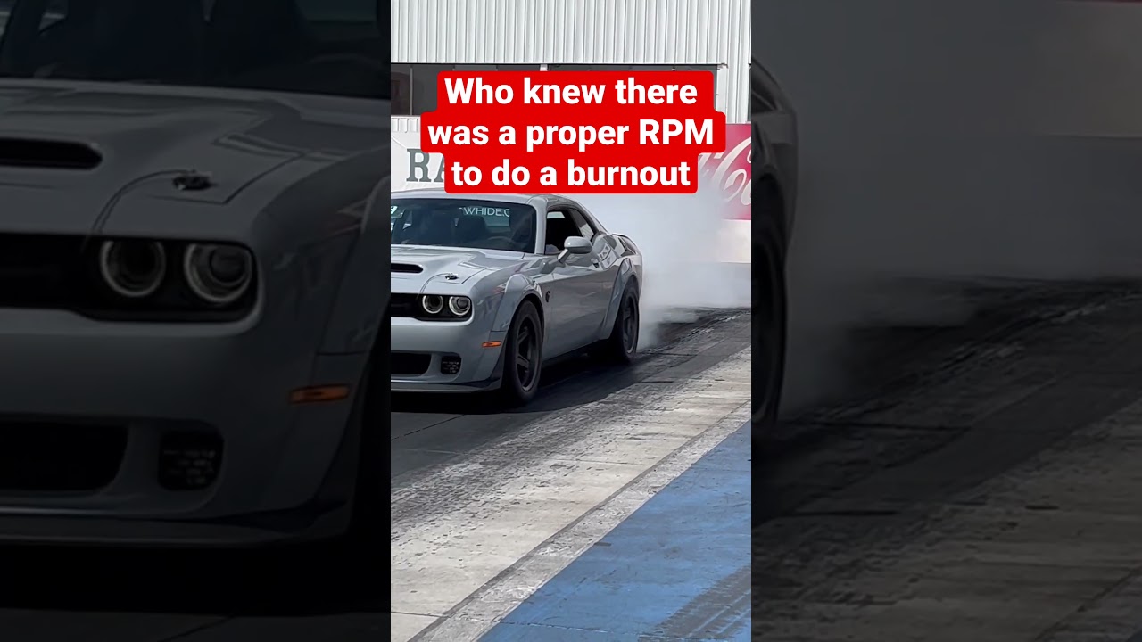 Learning to burnout in a Dodge SUPERSTOCK #prestonpatterson #dodge #car #hellcat #challengersrt