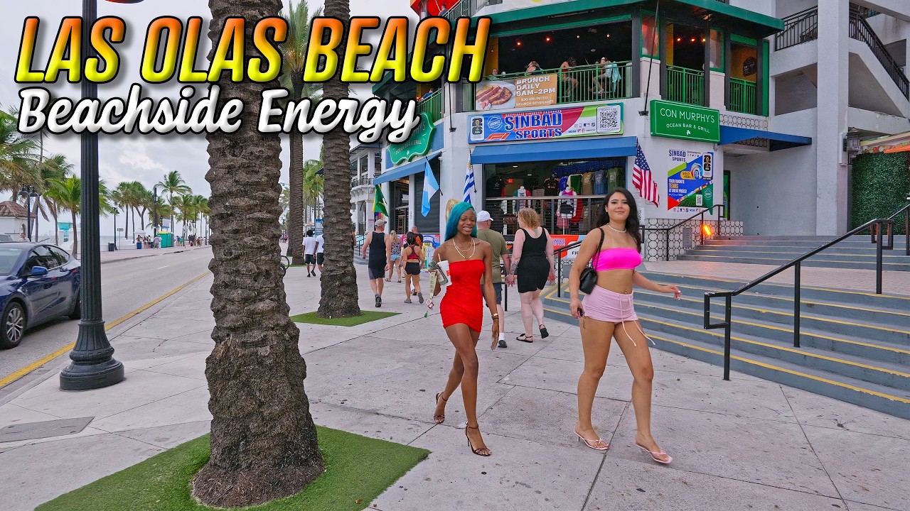 Fort Lauderdale Las Olas Beach Walking Tour 4K