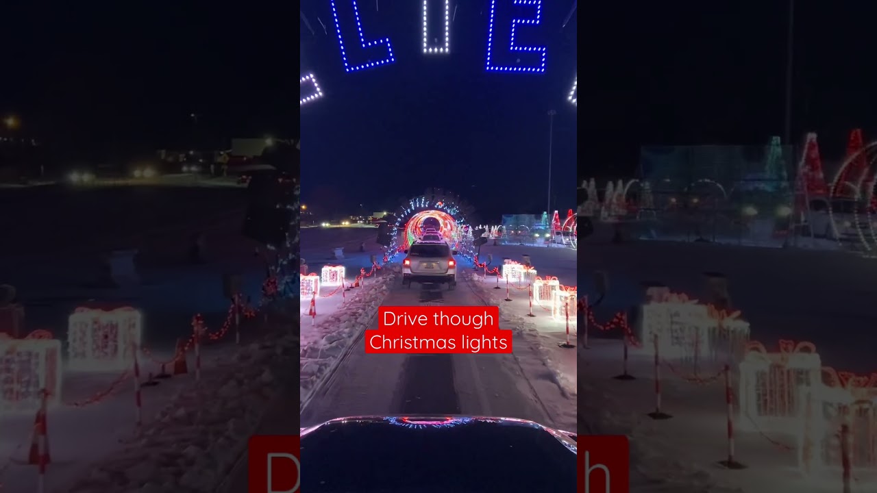Drive thru Christmas lights! So pretty and fun on a cold Minnesota night. #jinglebells #believe