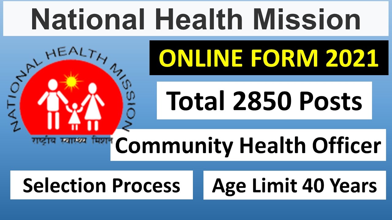 NHM MP 2850 CHO Recruitment 2021 Apply Online