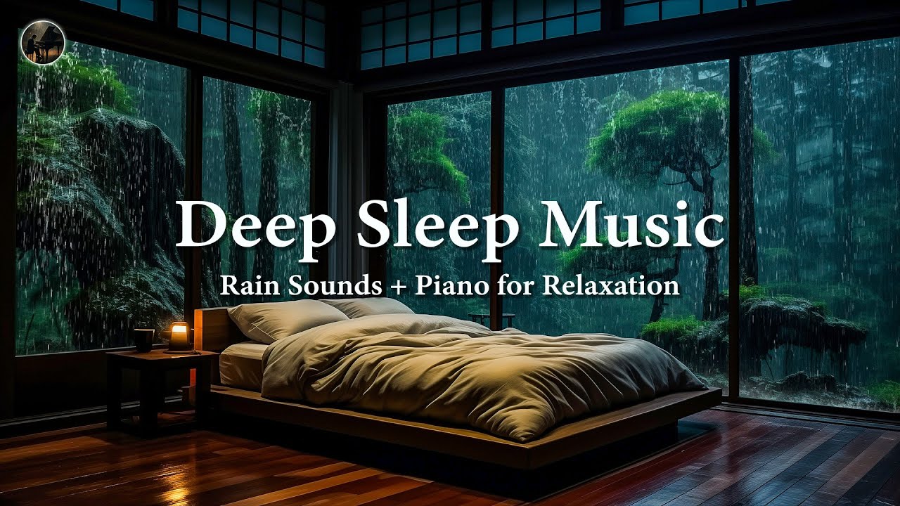 Relaxing Sleep Music + Insomnia, Stress Relief 🎶 Peaceful Piano with Rain Sounds, Meditation Music