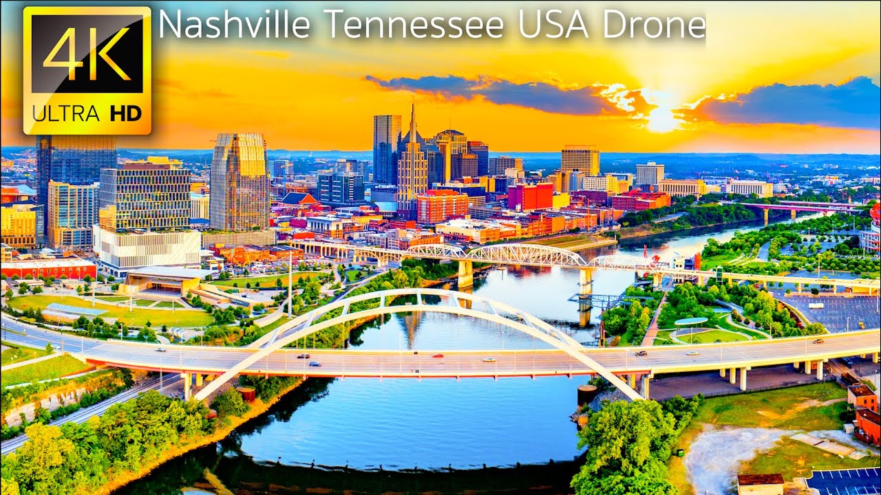 Nashville,Tennessee, USA in 4K UHD Drone