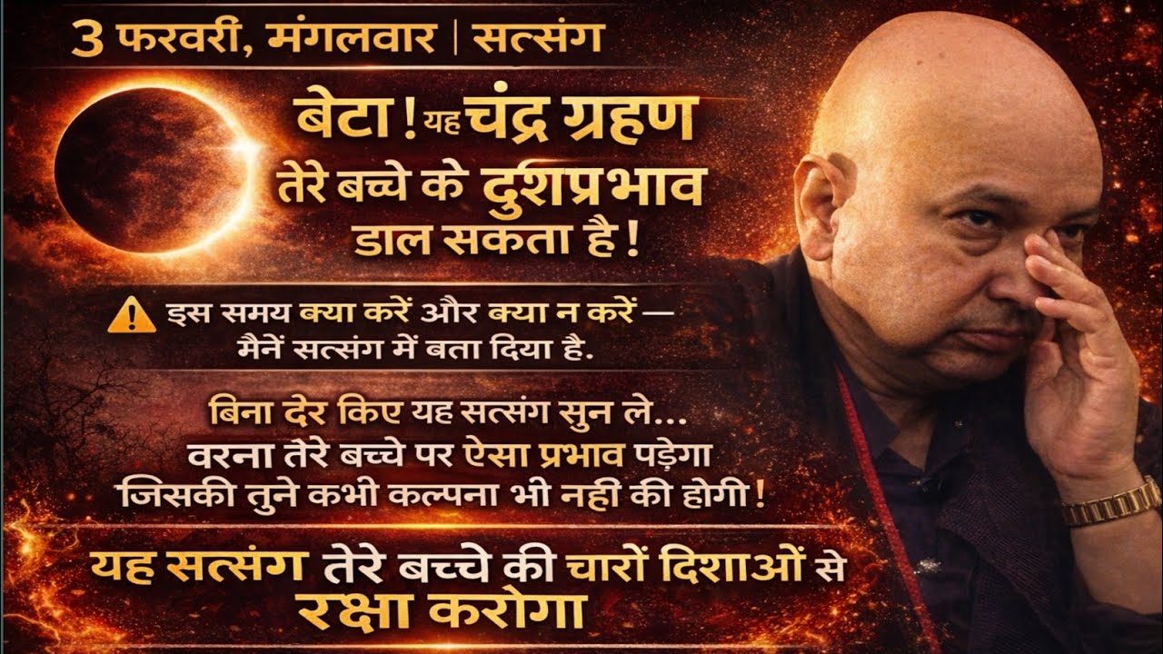 Guruji Satsang | चंद्र ग्रहण की चेतावनी! ⚠️ अपने बच्चे को बचाना है तो यह सत्संग अभी सुनो