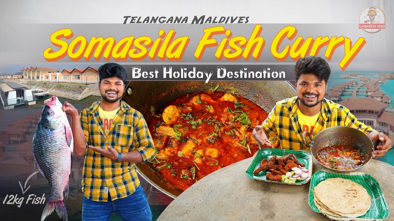 Adiripoye Fish Curry at Somasila|Telangana Maldives | 5monkeys Food | Indian Street Food