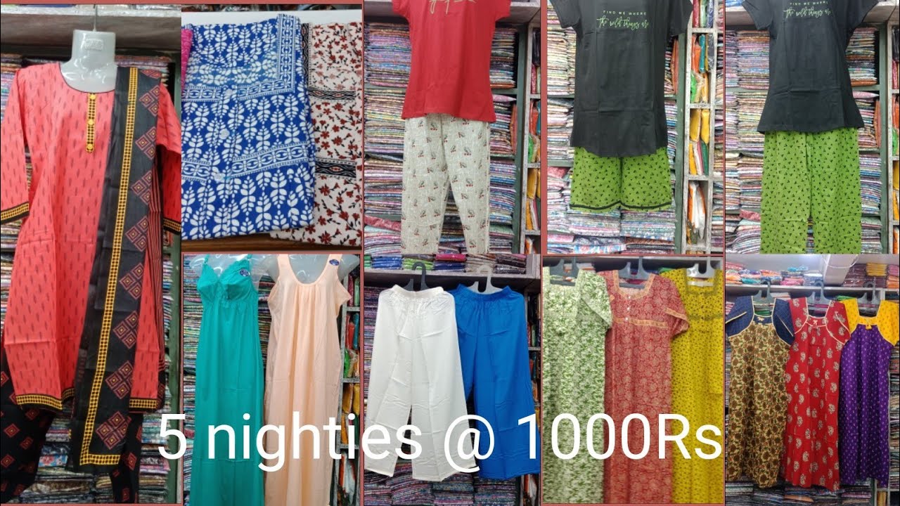 wholesale nighty market in secunderabad/plazos,nightsuits &readymade patiyalas/offers on nighties