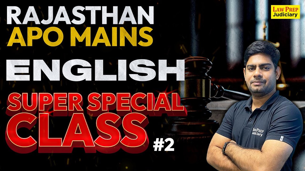 English for Rajasthan APO Mains 2025 | #2 | Rajasthan APO Main Exam Preparation | By Surya Sir