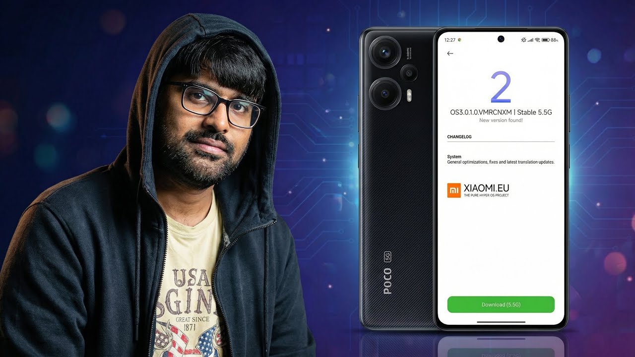 Обновление HyperOS 3.0 EU до Android 15 для Poco F5 5G уже здесь! | Стабильное обновление 5,5 ГБ