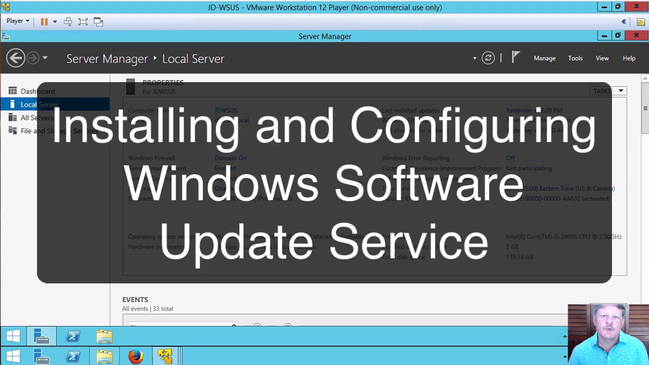 Installing and Initializing WSUS