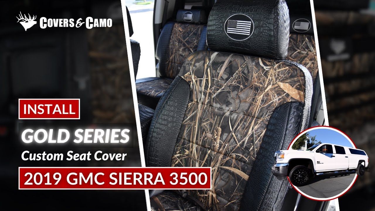 2019 GMC Sierra 3500 | Seat Cover Installation | Gold Series | Realtree Seat Covers |  Covers & Camo