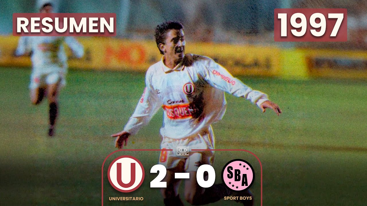 Universitario 2-0 Sport Boys | Goles de Alvarenga y Maldonado | Resumen | 1997 ⚽🎞