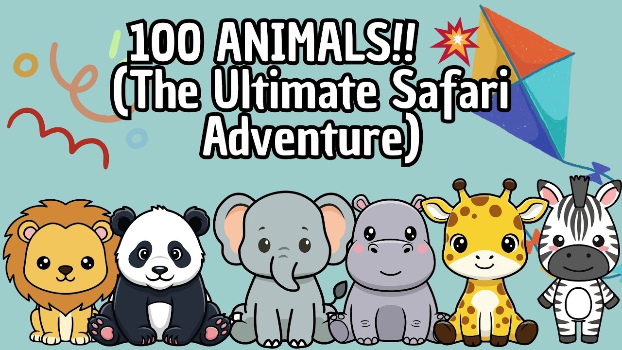 100 Animal Names for Kids 🐘🦁 | Learn Animals for Toddlers