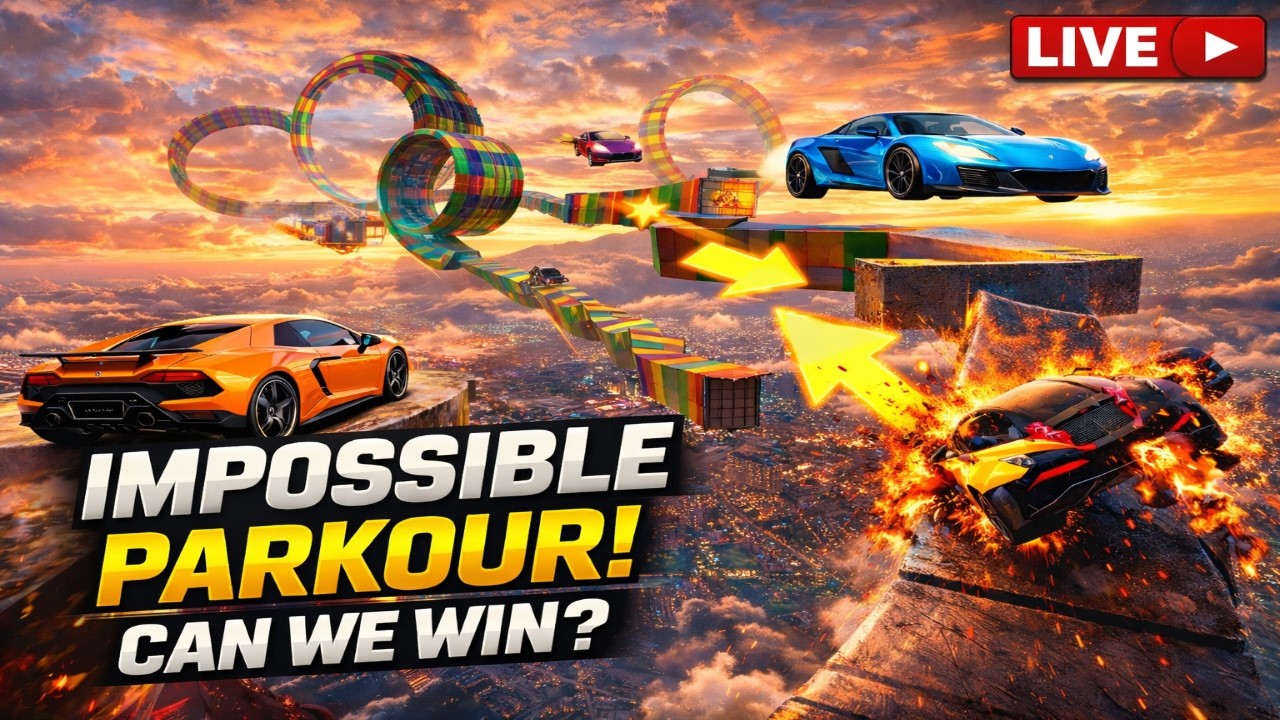 🔴 LIVE GTA 5 Parkour Race | Try Not To Fall Challenge