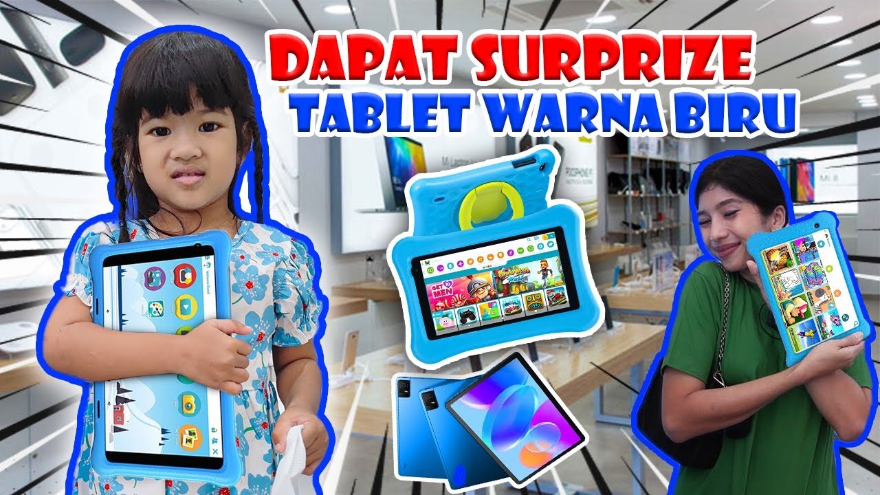 DOMINIQUE DAPAT SURPRISE TABLET SMARTPHONE WARNA BIRU😍!! #viralvideo
