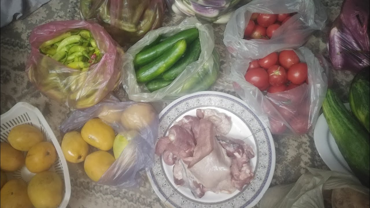 مشتريات الاسبوع من خضار وفواكه واسماك من قلب السوق بالأسعار