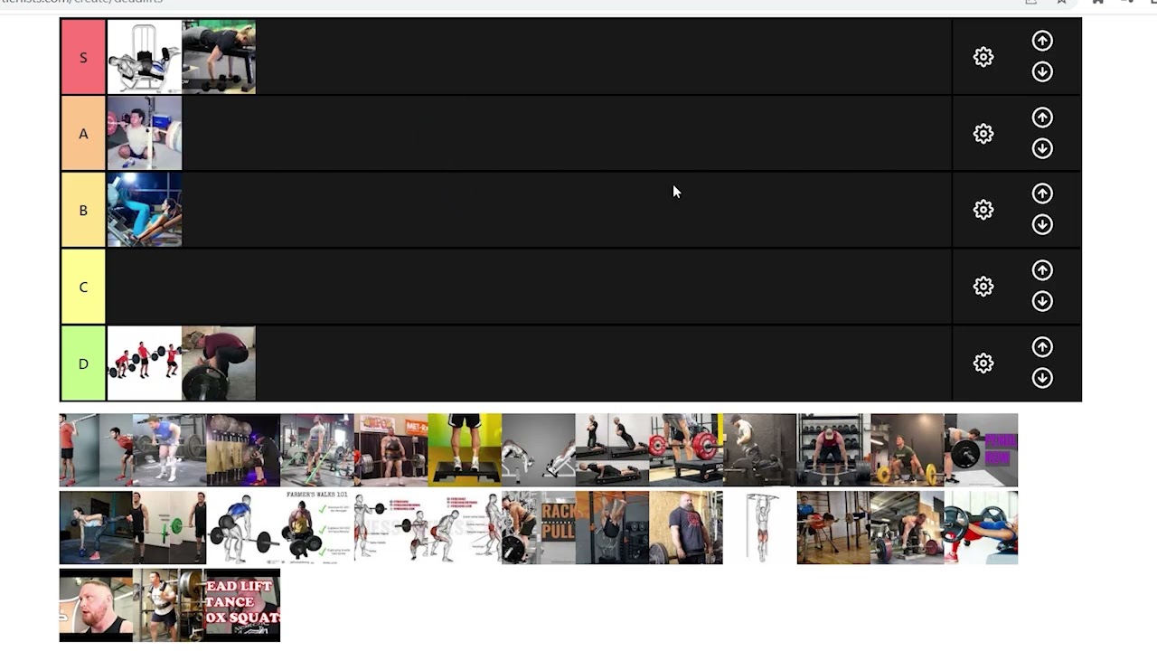 Deadlift Accessory Tier List