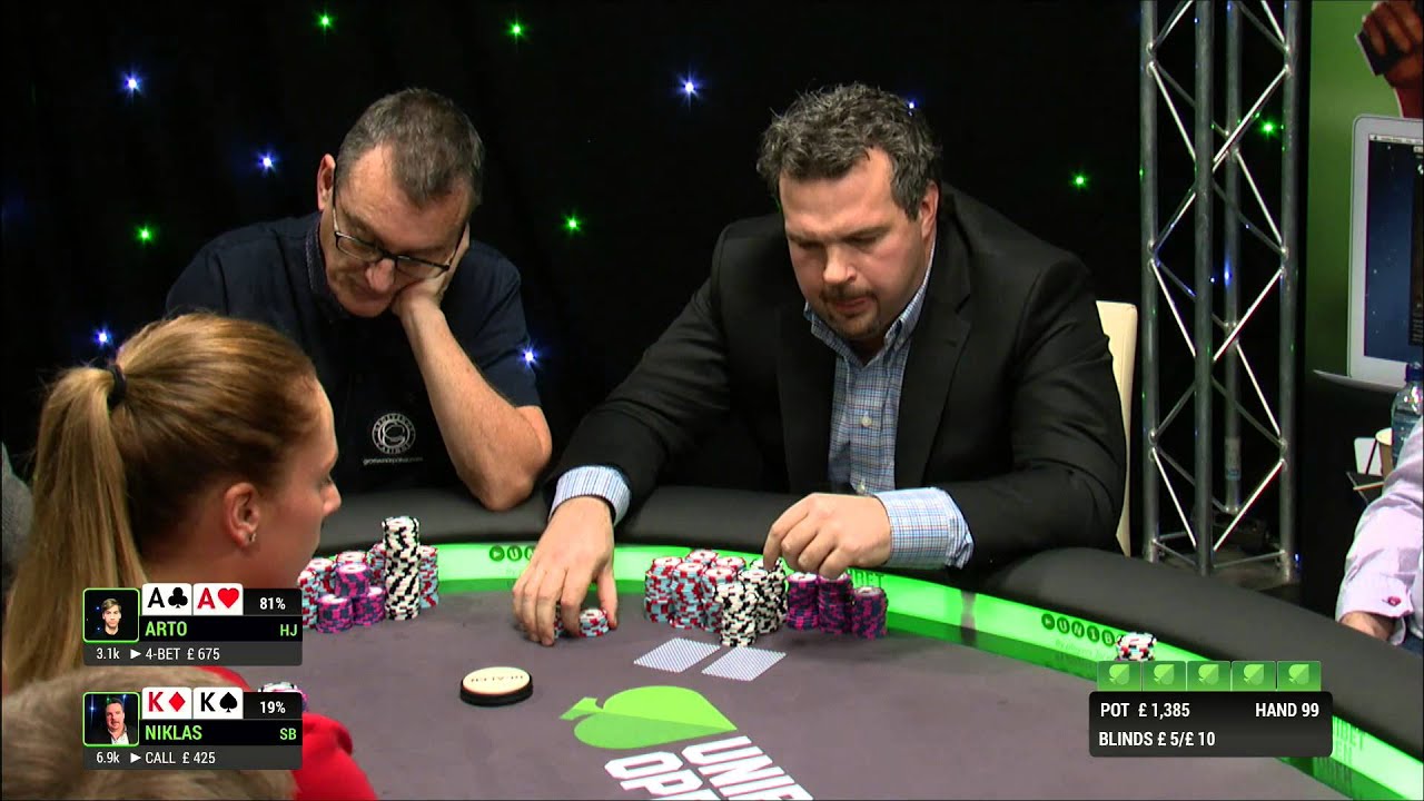 Niklas Borg folds KK on the flop against Arto's cbet