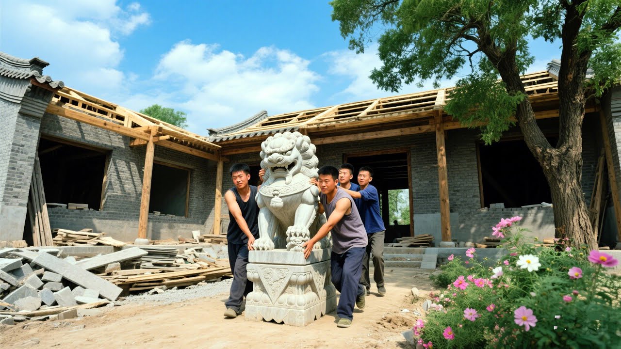 🏮​Renovated a beautiful Chinese-style courtyard for my parents!#house #renovation#building