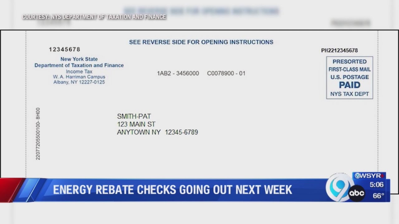 Energy rebate checks going out next week
