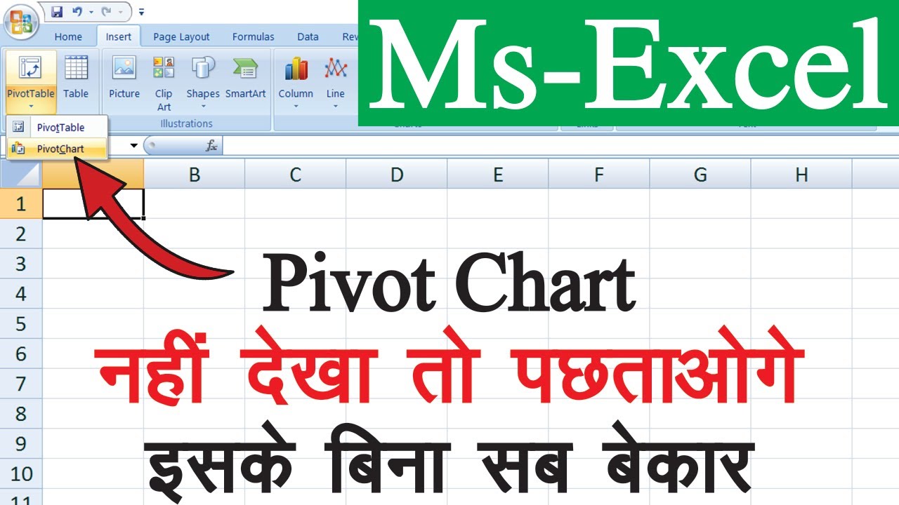 Excel पर Pivot Chart तैयार करना सीखे || How To Use Pivot Chart In Excel || Pivot Chart In Excel