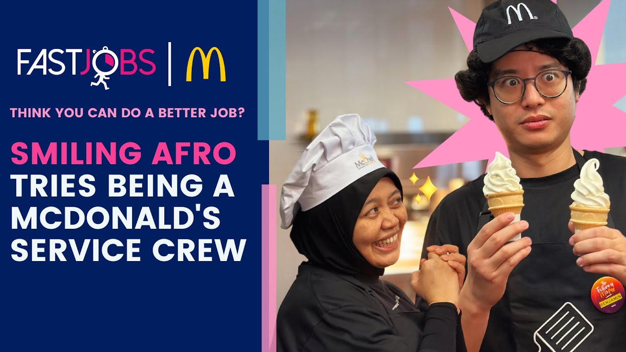 Think You Can Do A Better Job? | Smiling Afro Tries Being A Service Crew At McDonald’s