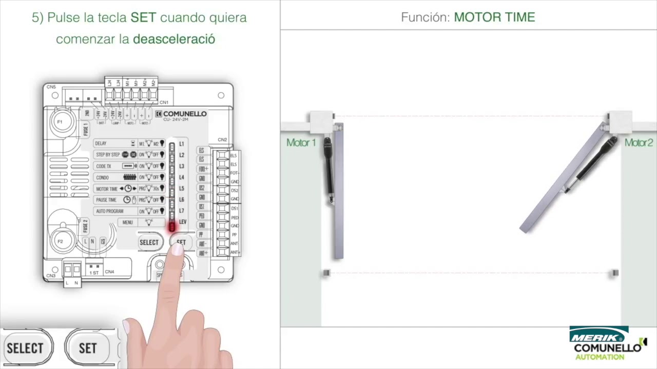 M300 Abre Rejas Abatibles programación de recorrido