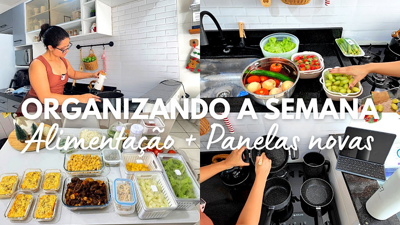 Inaugurando minhas PANELAS NOVAS, fiz a cura e cardápio para a semana toda! 