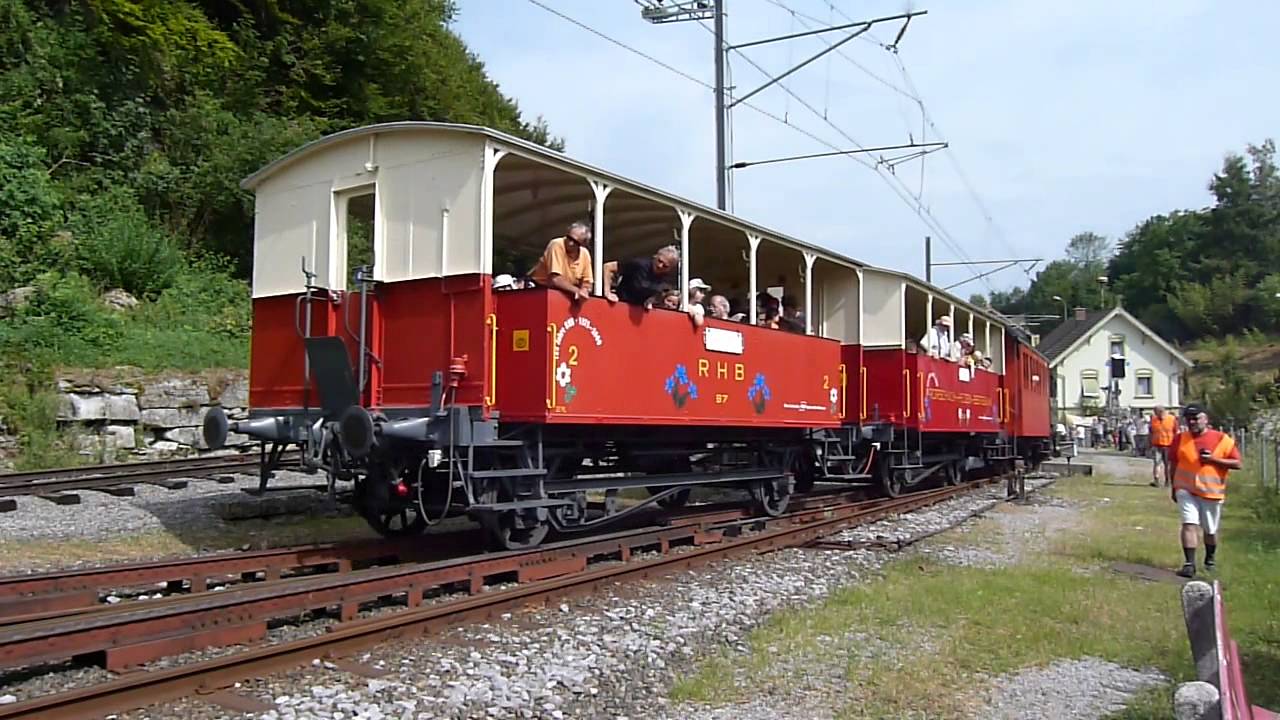 CH-9405 Wienacht-Tobel AR Video Bahnhof  Dampflok Rosa Eh 2/2 im August 2013