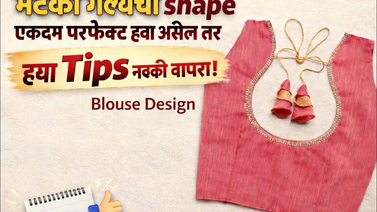 परफेक्ट मटका गळा सेप कटिंग आणि स्टिचिंग 💯 #tipsandtricks/neck design #blouse #vairalvideo#stitching 