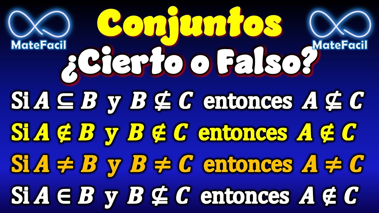 1.1.6 Decir si es Verdadero o Falso y Demostrar o dar contraejemplo (Álgebra Superior)