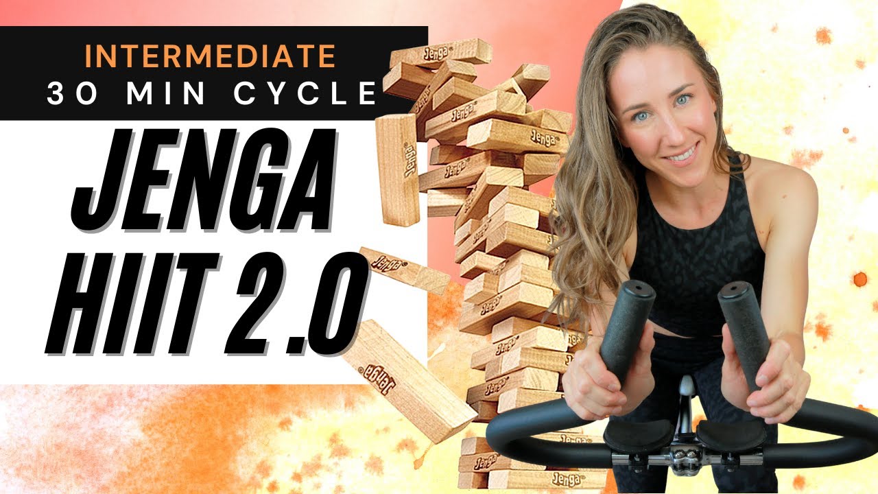 30 MINUTE CYCLING WORKOUT: JENGA HIIT 2.0 SPRINT TRAINING RIDE (INTERMEDIATE SPIN CLASS)