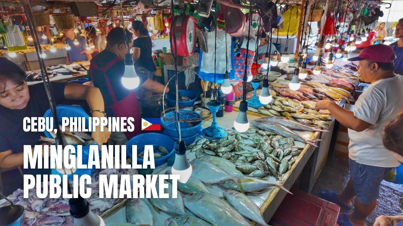 🇵🇭 [4K] Minglanilla Public Market  | Walking Tour | Cebu, Philippines