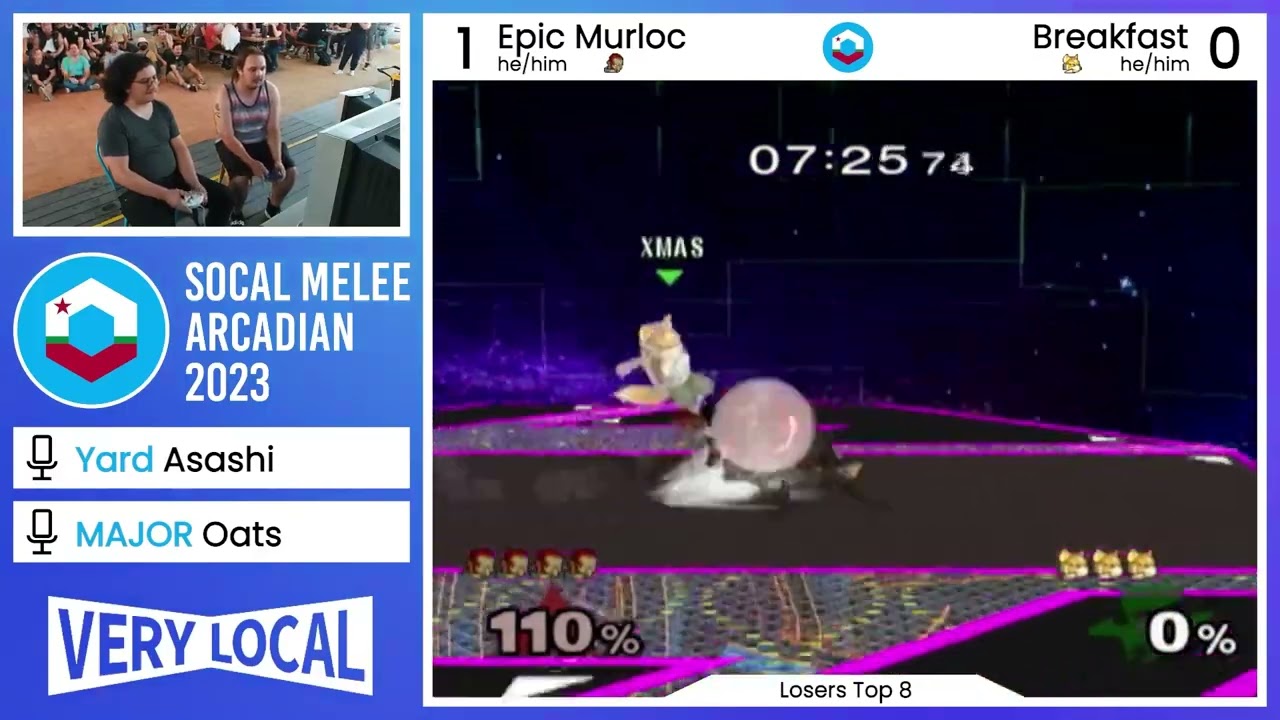 SoCal Melee Arcadian 2023 - Epic Murloc (Ganondorf) vs. Breakfast (Fox) - Losers Top 8