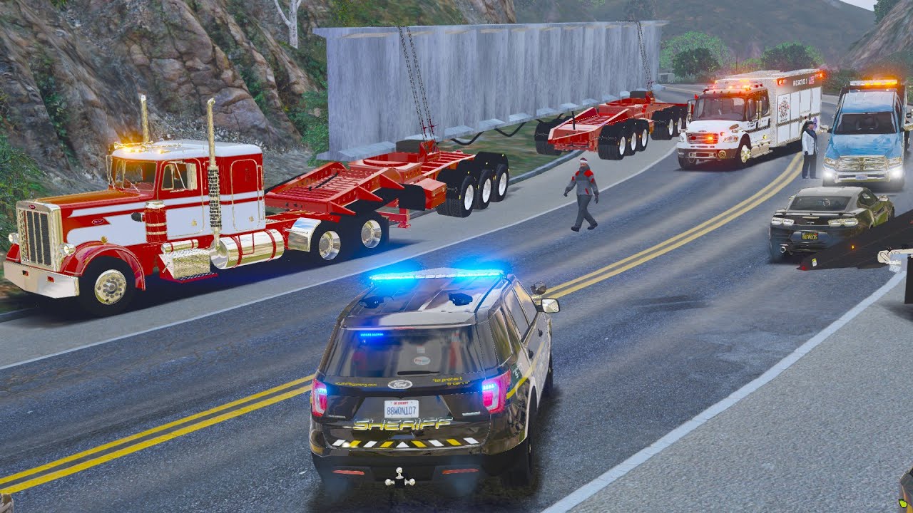Стрессовый и рискованный негабаритный груз в GTA 5 RP