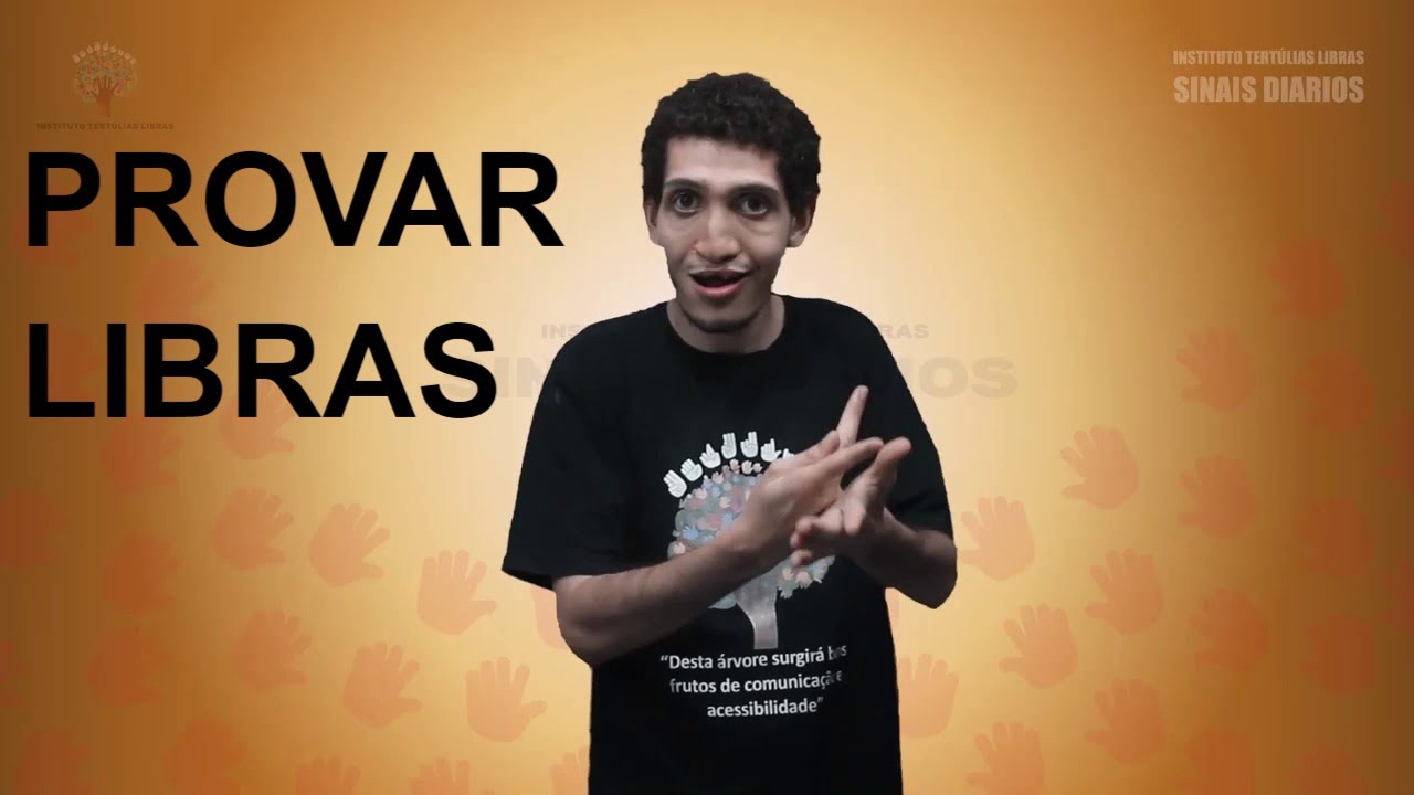 Sinal de PROVAR em LIBRAS